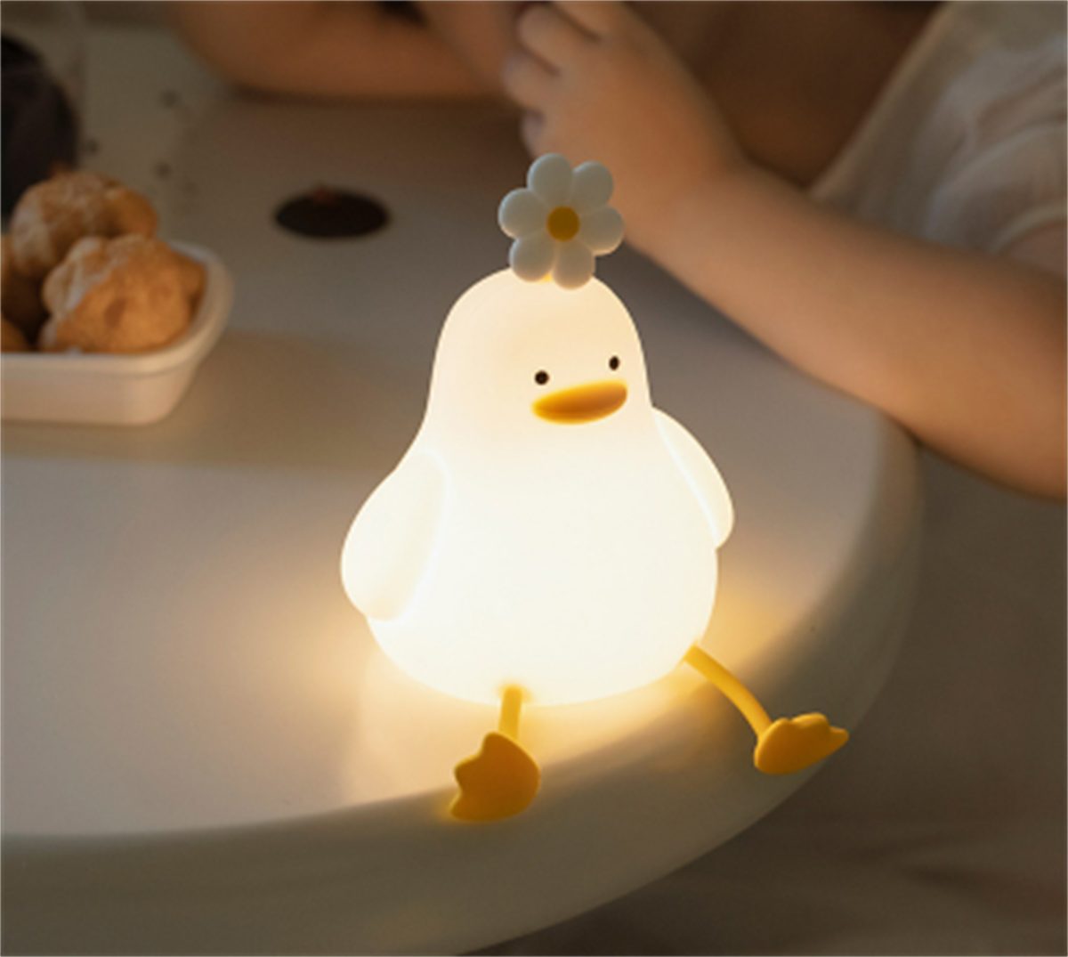 carefully selected LED Nachtlicht Kinder Nachtlicht Ente Nachtlicht W Silikon Weihnachtsgeschenk 1,5