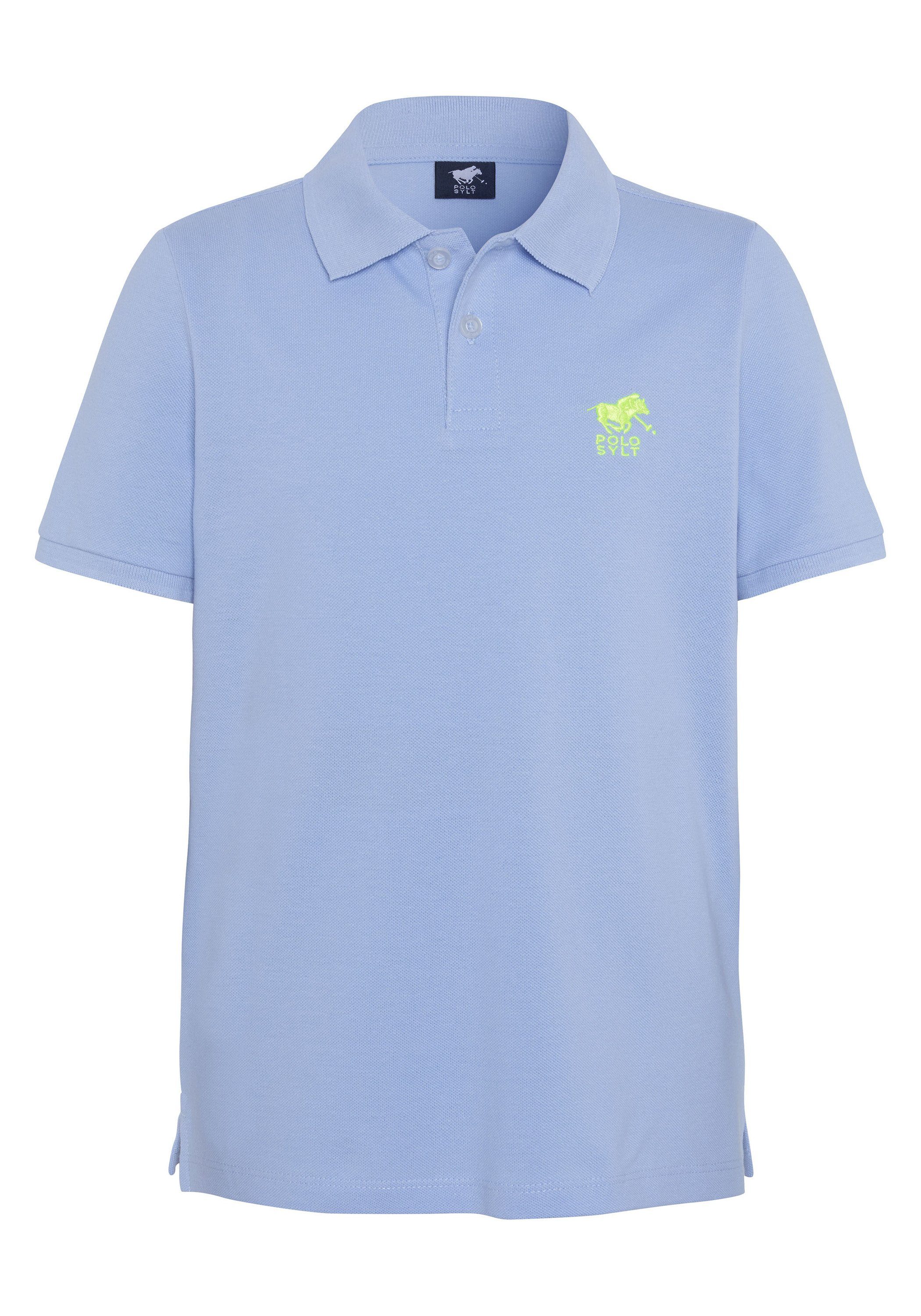 Polo Sylt Poloshirt mit Logo-Stickerei 16-3922 Brunnera Blue | Poloshirts