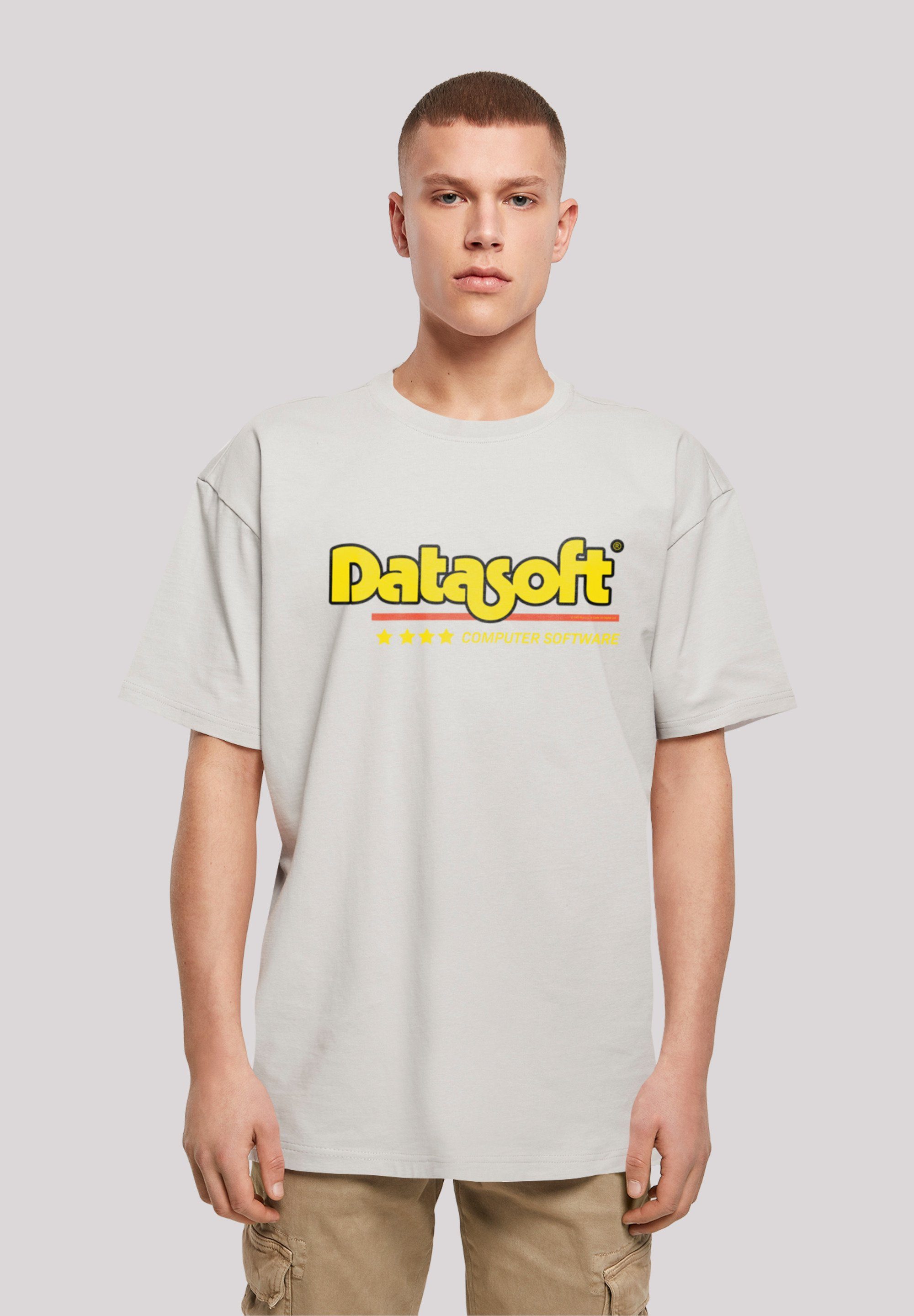 F4NT4STIC T-Shirt DATASOFT Logo yellow Retro Gaming SEVENSQUARED Print lightasphalt