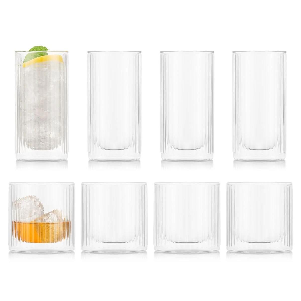 Gläser-Set Bodum 8 x Trinkglas Doura Bar doppelwandige Gläser