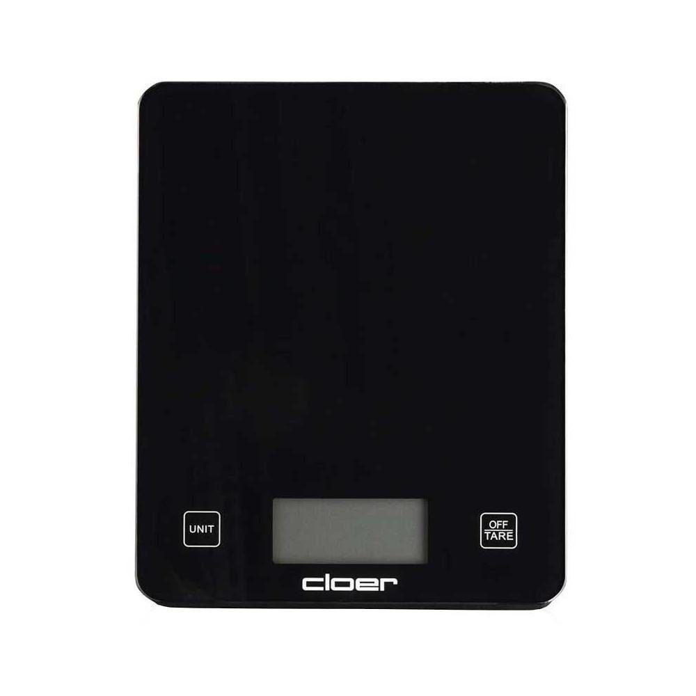 Cloer Küchenwaage 6870 Küchenwaage Schwarz lb:oz g, Angaben in Arbeitsplatte und oz Rechteck Elektronische ml, Küchenwa, möglich