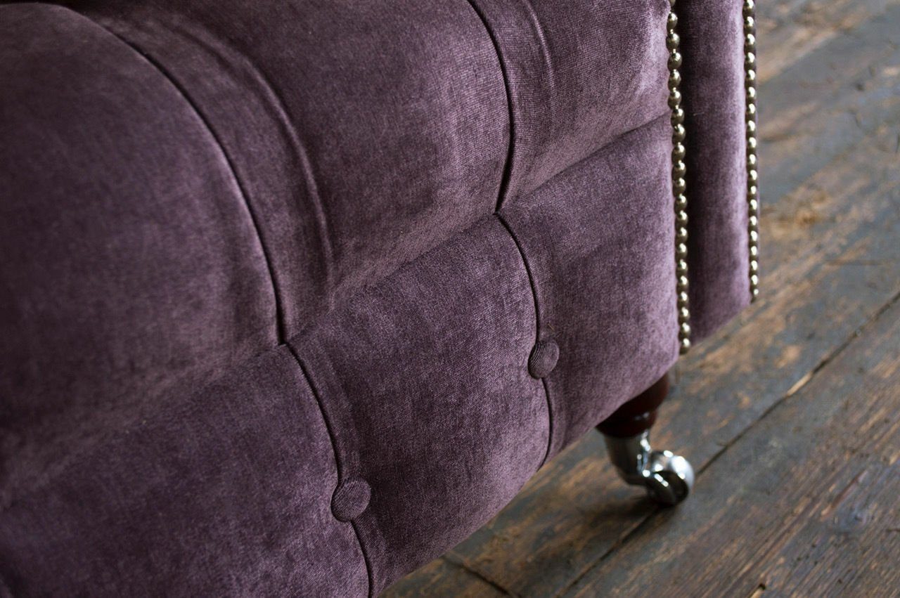 Design #Z1, Couch Chesterfield 3-Sitzer Polster Sofa Luxus in Textil Sitz Garnitur Europe JVmoebel Made