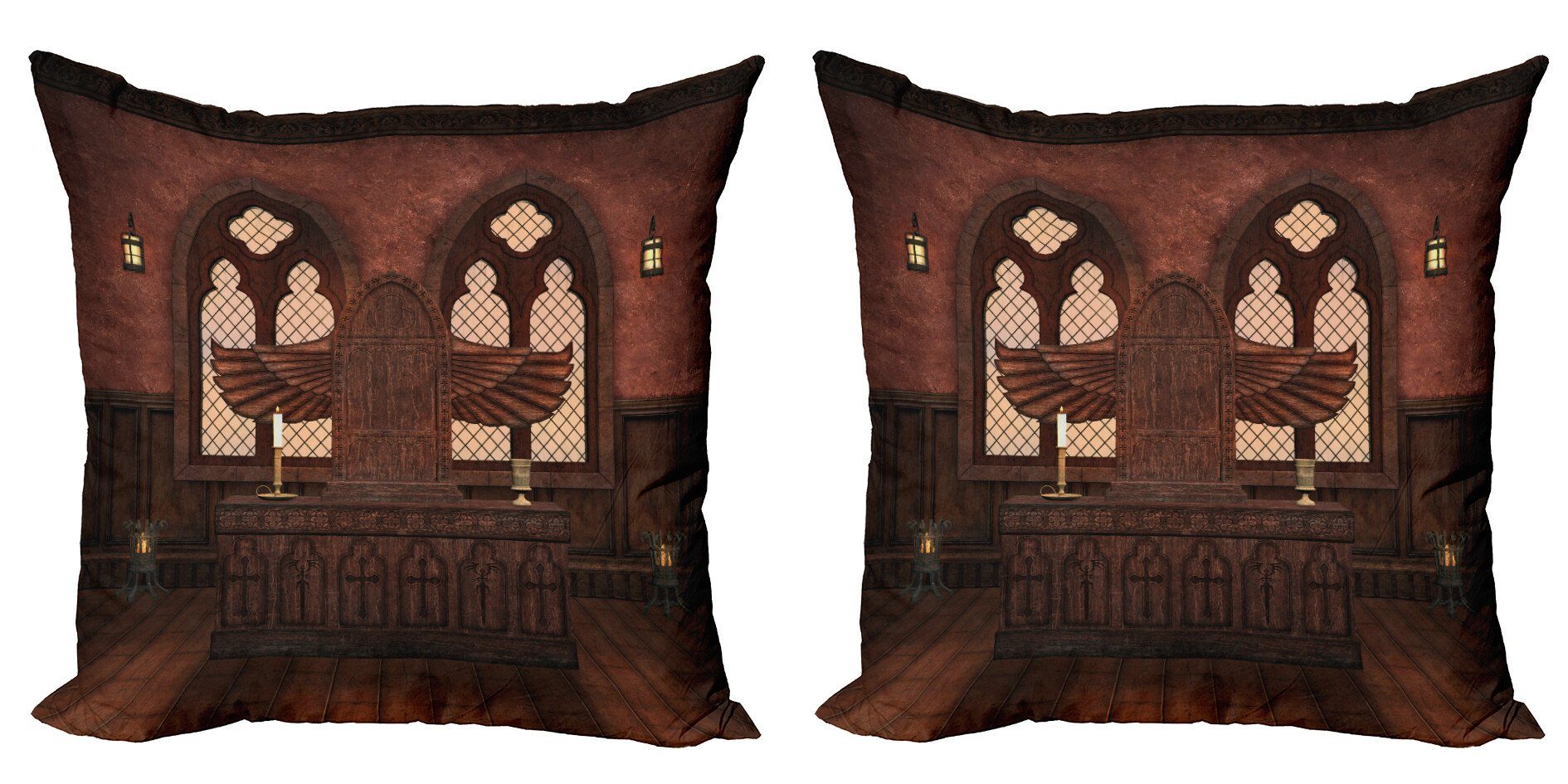 Digitaldruck, Accent gotisch Kissenbezüge Modern Tradition Gebäude (2 Doppelseitiger Stück), Abakuhaus