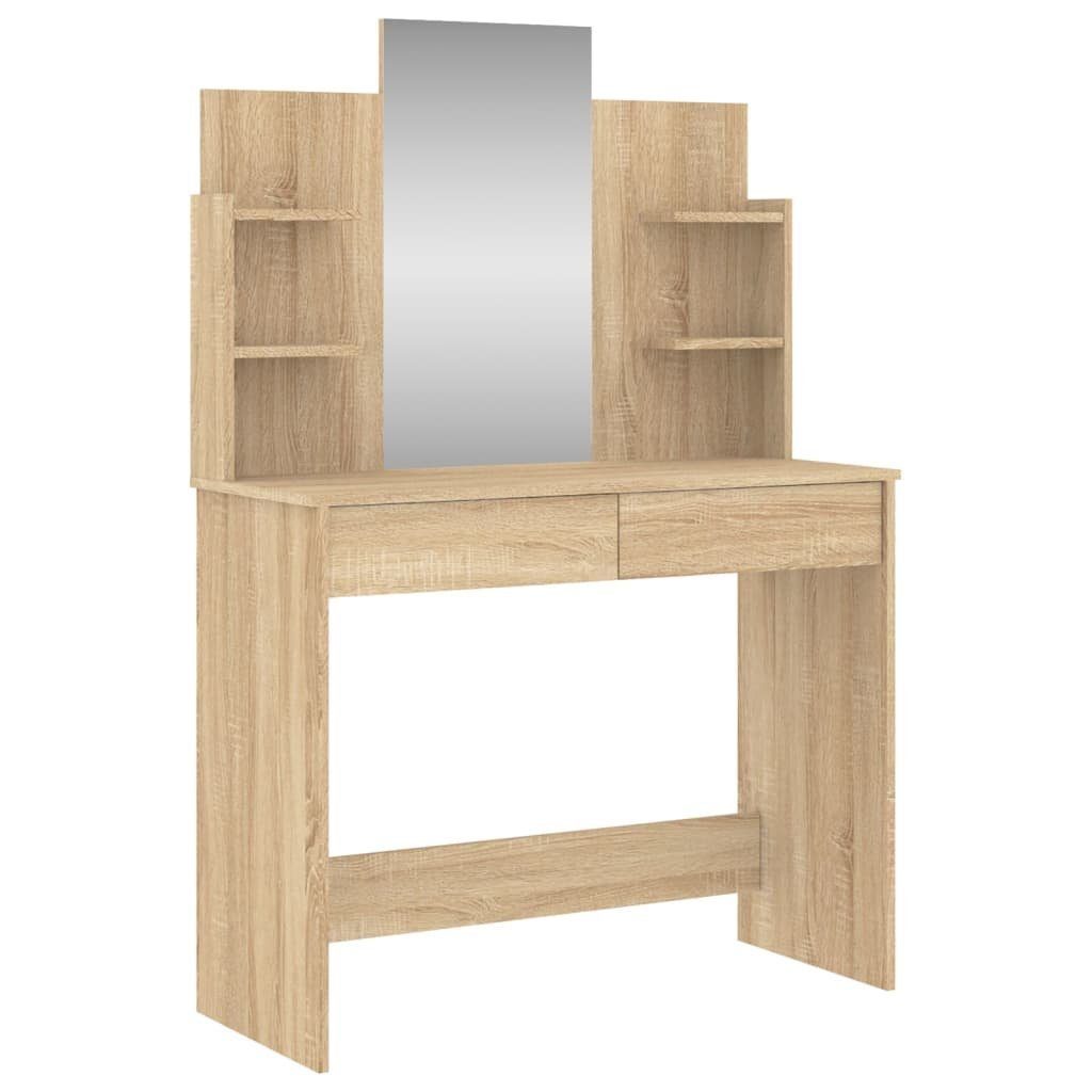 vidaXL Schminktisch NA Schminktisch Frisiertisch Beautytisch mit Spiegel 2 Regale 96x40x14
