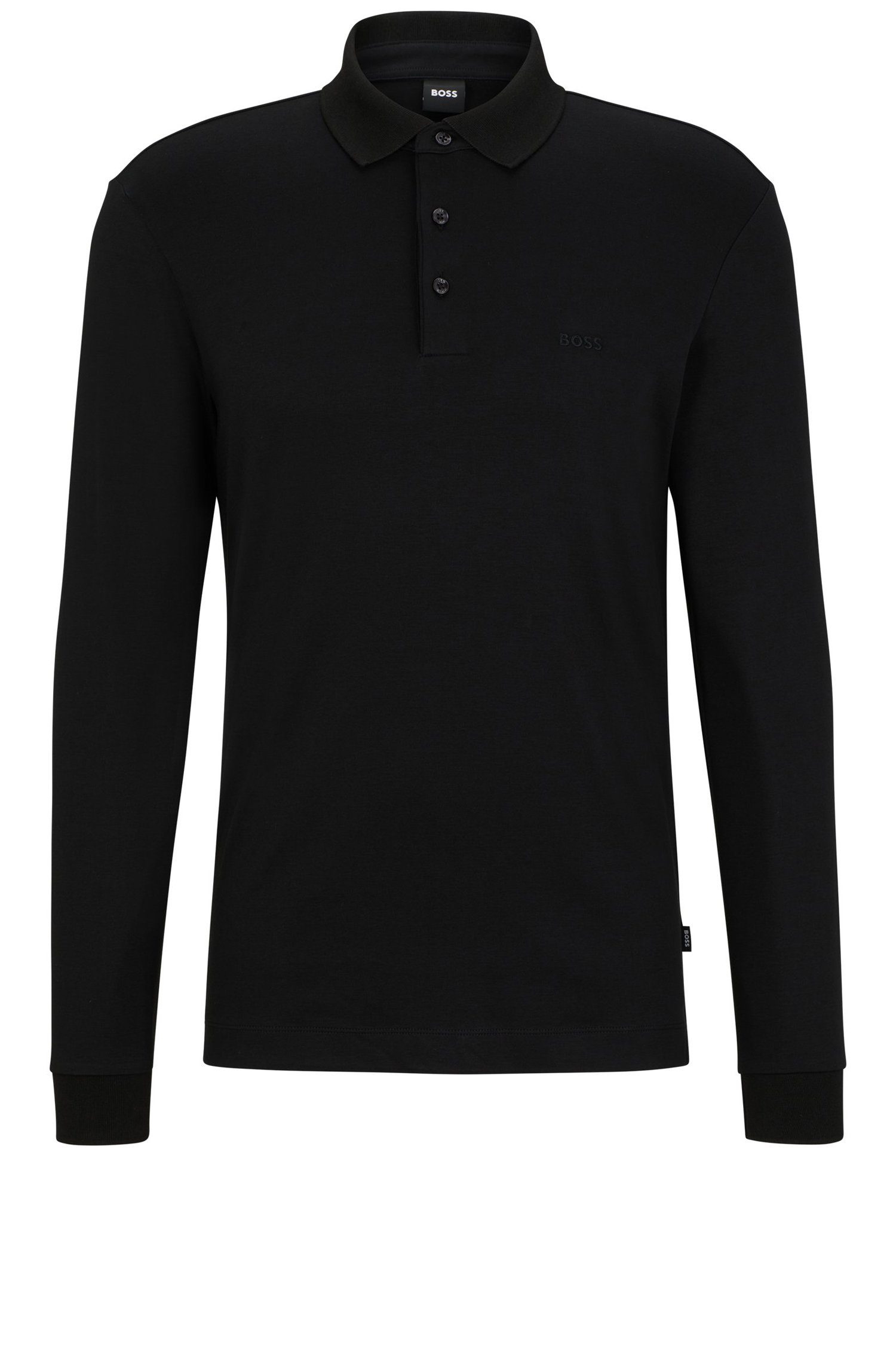 HUGO BOSS Langarmshirt Pado (1-tlg) Schwarz (001)