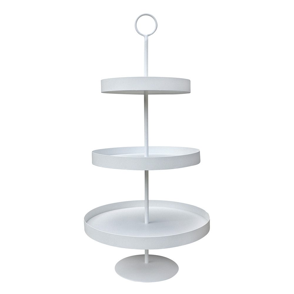 Grafelstein Etagere Etagere LENJA weiß aus Metall modernes Design 3-stöckige Metalletagere