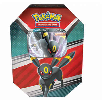 The Pokémon Company International Sammelkarte Pokemon Umbreon Nachtara V Frühjahr Tin Box 2022 - English TCG Cards, 4 Boosterpacks