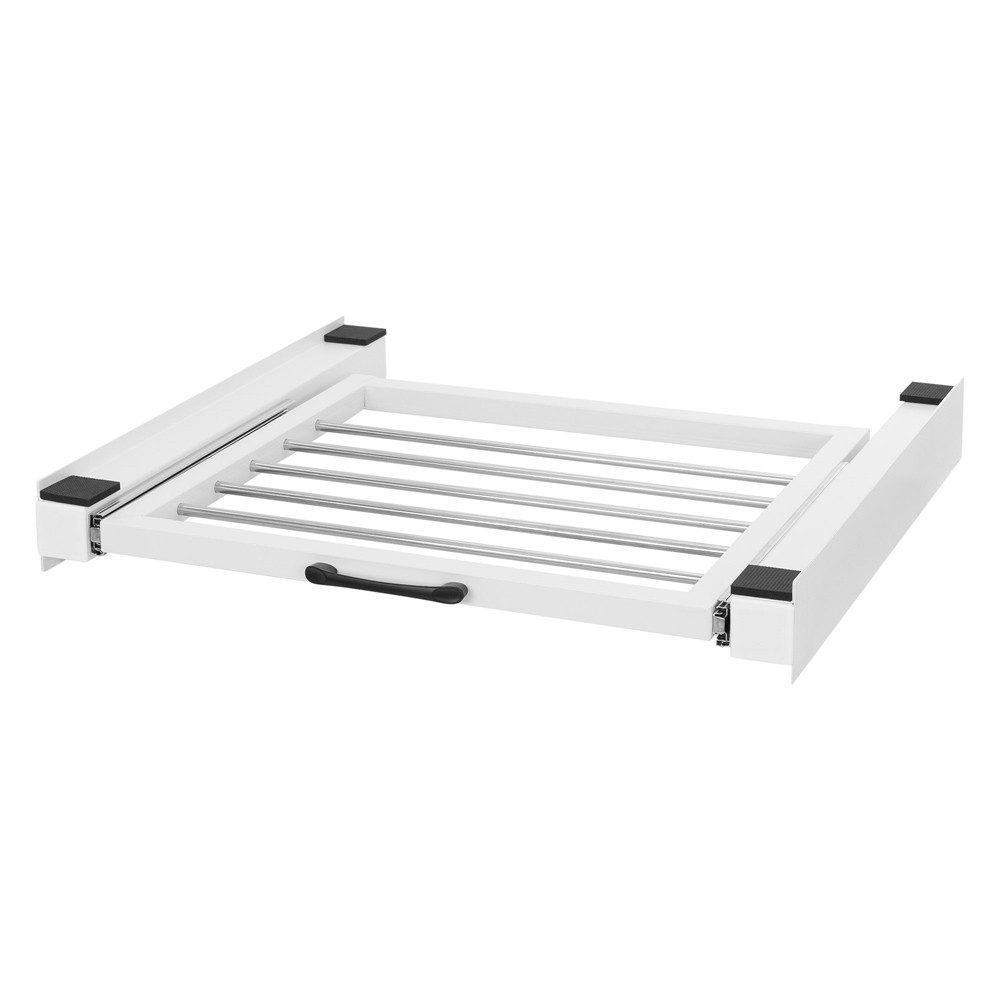 ML-DESIGN Zwischenbaurahmen Waschmaschinenzubehör Stapelrahmen Verbindungrahmen für Trockner (1-St), Waschmaschinen Zwischenbausatz mit Wäscheleine 60,5x54,5cm Stahl Weiß