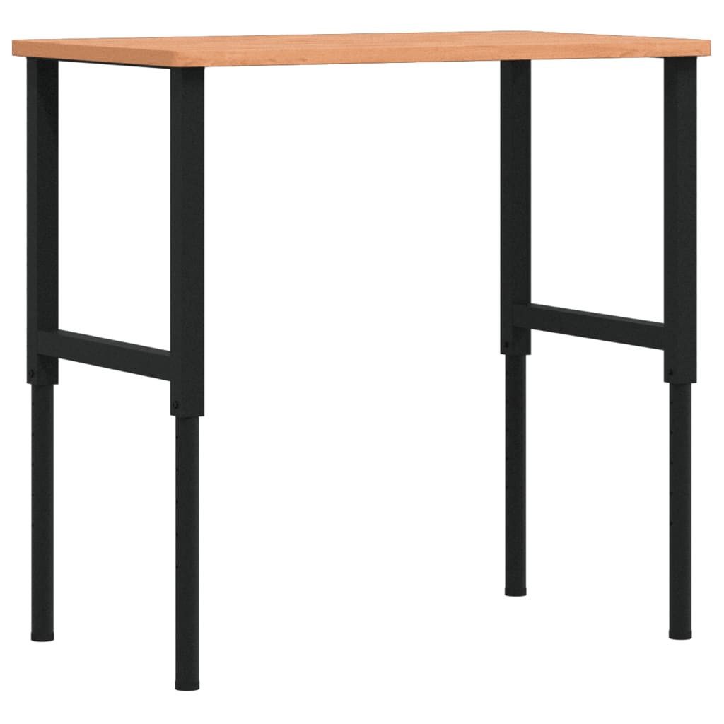 vidaXL Werkbank Werkbank 100x60x(71,5-98) cm Massivholz Buche Rechteckig, (1-tlg)