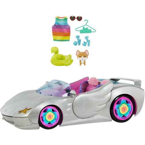Barbie Puppen Fahrzeug Extra, Cabrio, glitzert, mit Regenbogen Reifen und Zubehör