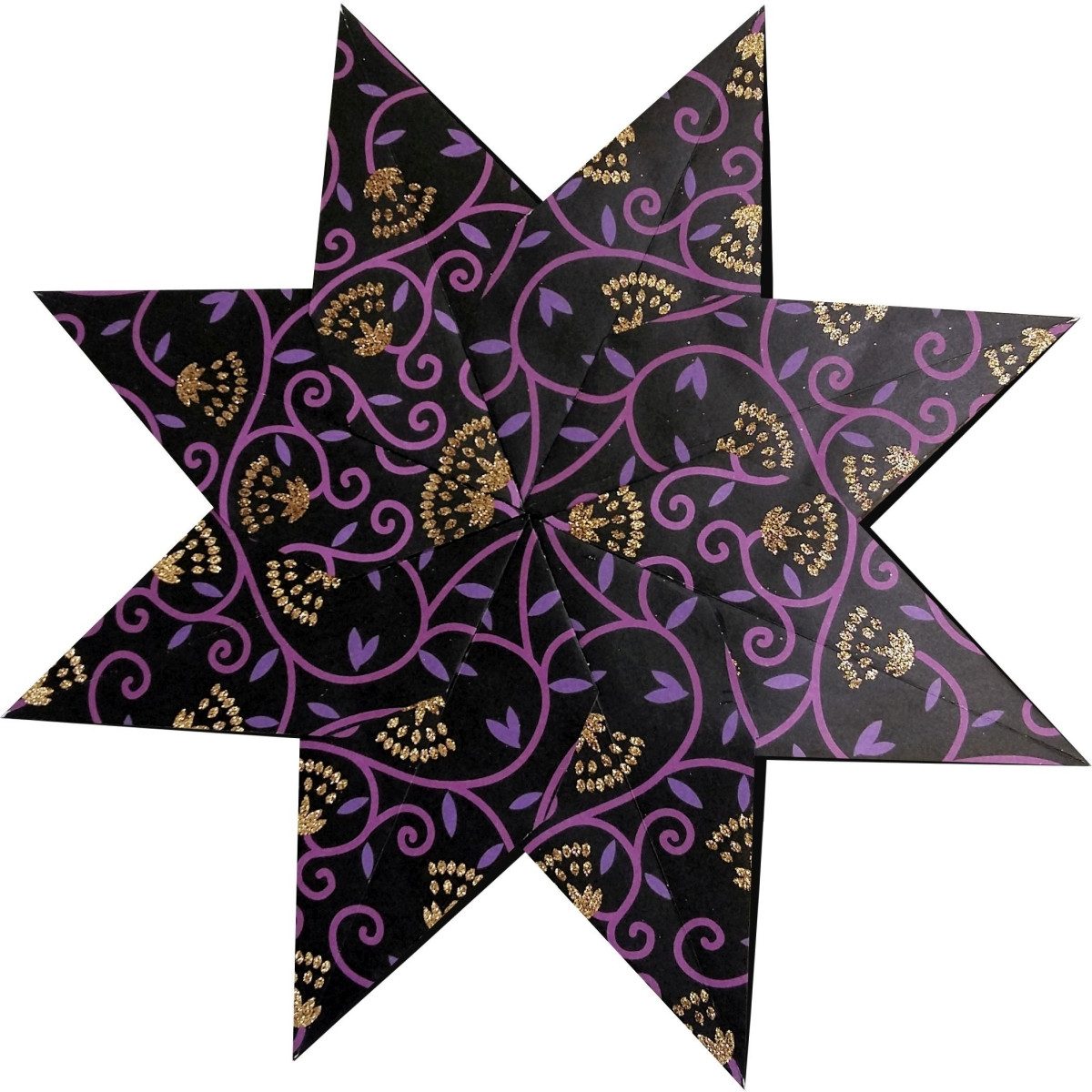 Bastelfilz Faltblätter 120g/qm 7x30cm 33 Blatt Weihnachtsstern Indian Style Shiv.