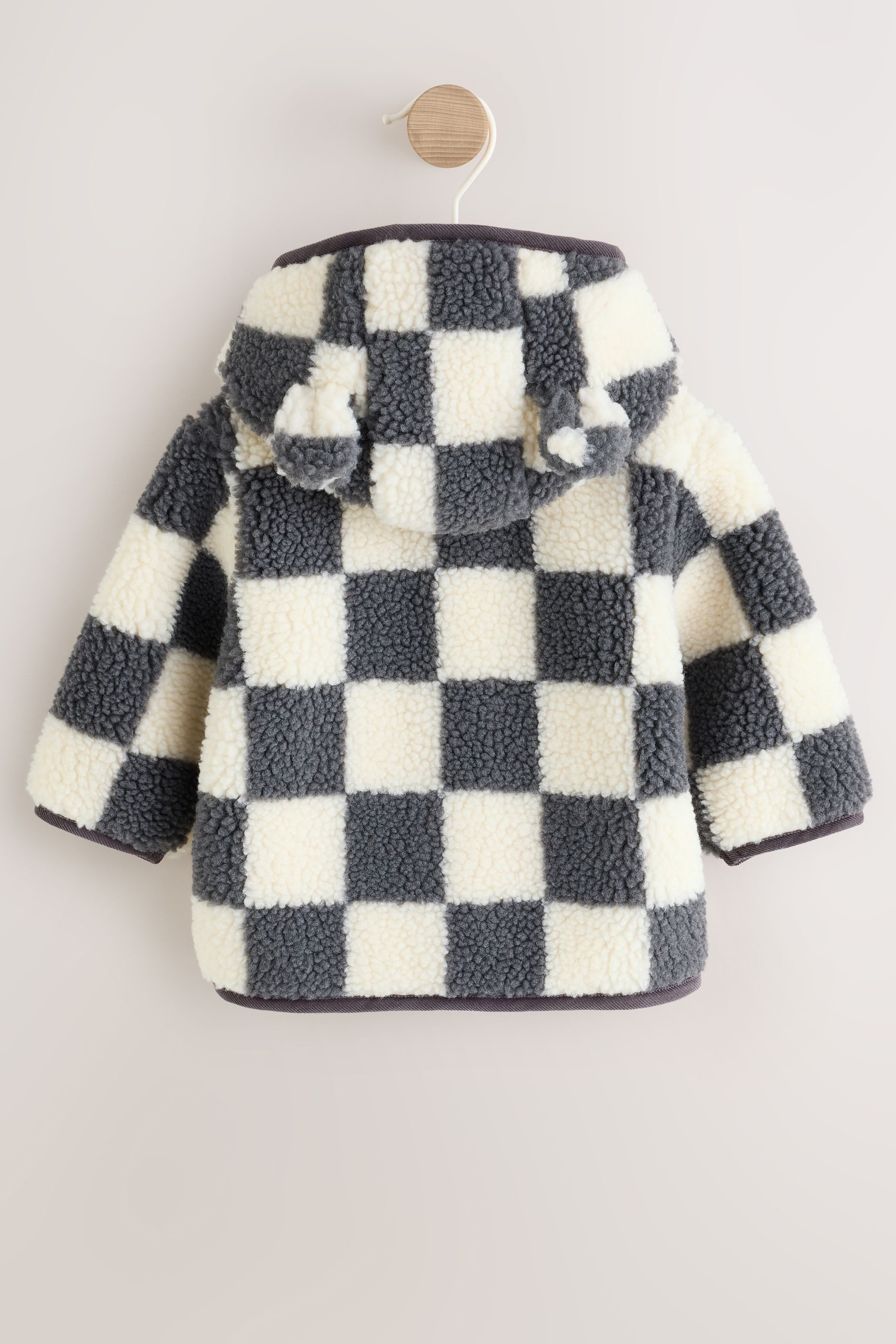 Next Strickjacke Baby Borg-Jacke mit Kapuze (1-tlg) – Bild 2 von 5