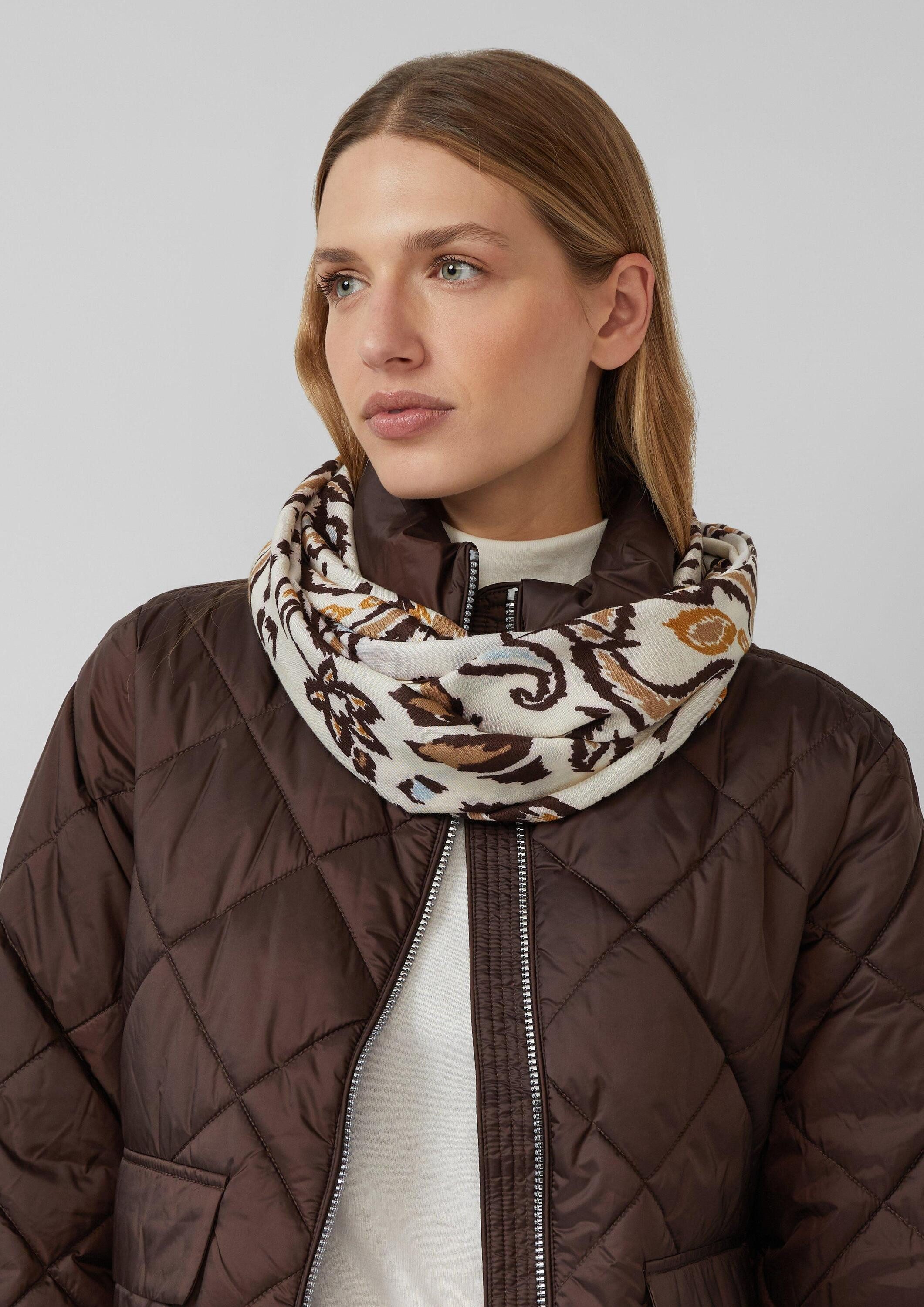 s.Oliver Loop Snood, Loop-Schal mit floralem Print günstig online kaufen