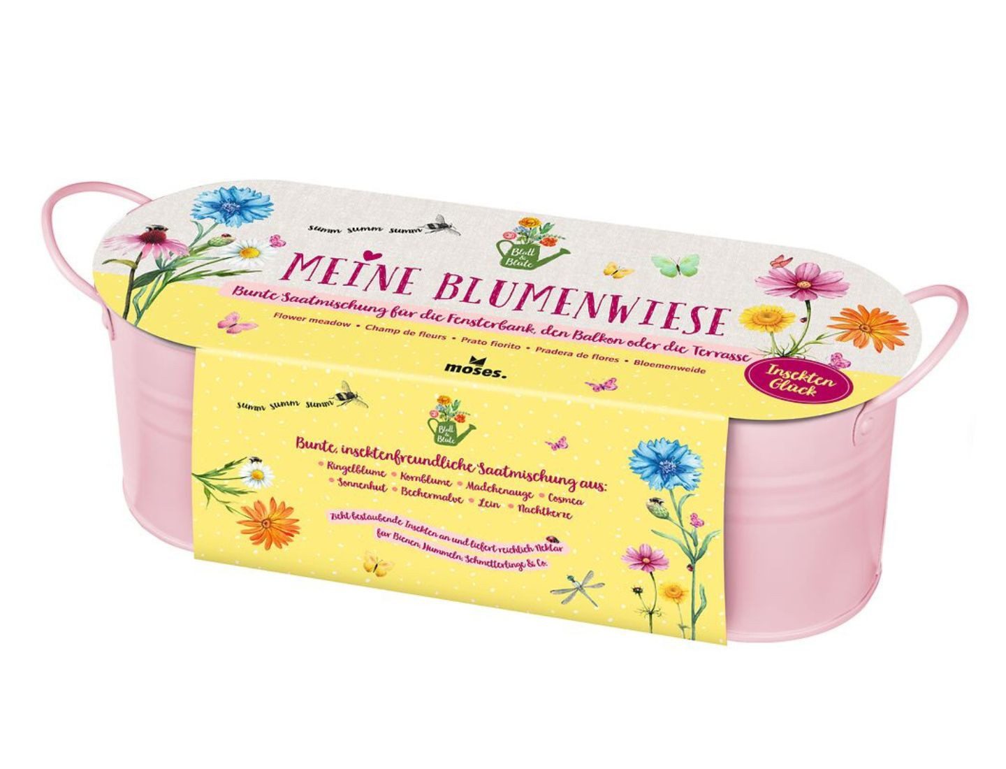 moses Papierserviette Blatt & Blüte Meine Blumenwiese Zinkwanne