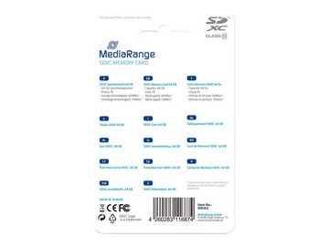 Mediarange MEDIARANGE SD Card 64GB MediaRange SDHC CL.10 Micro SD-Karte