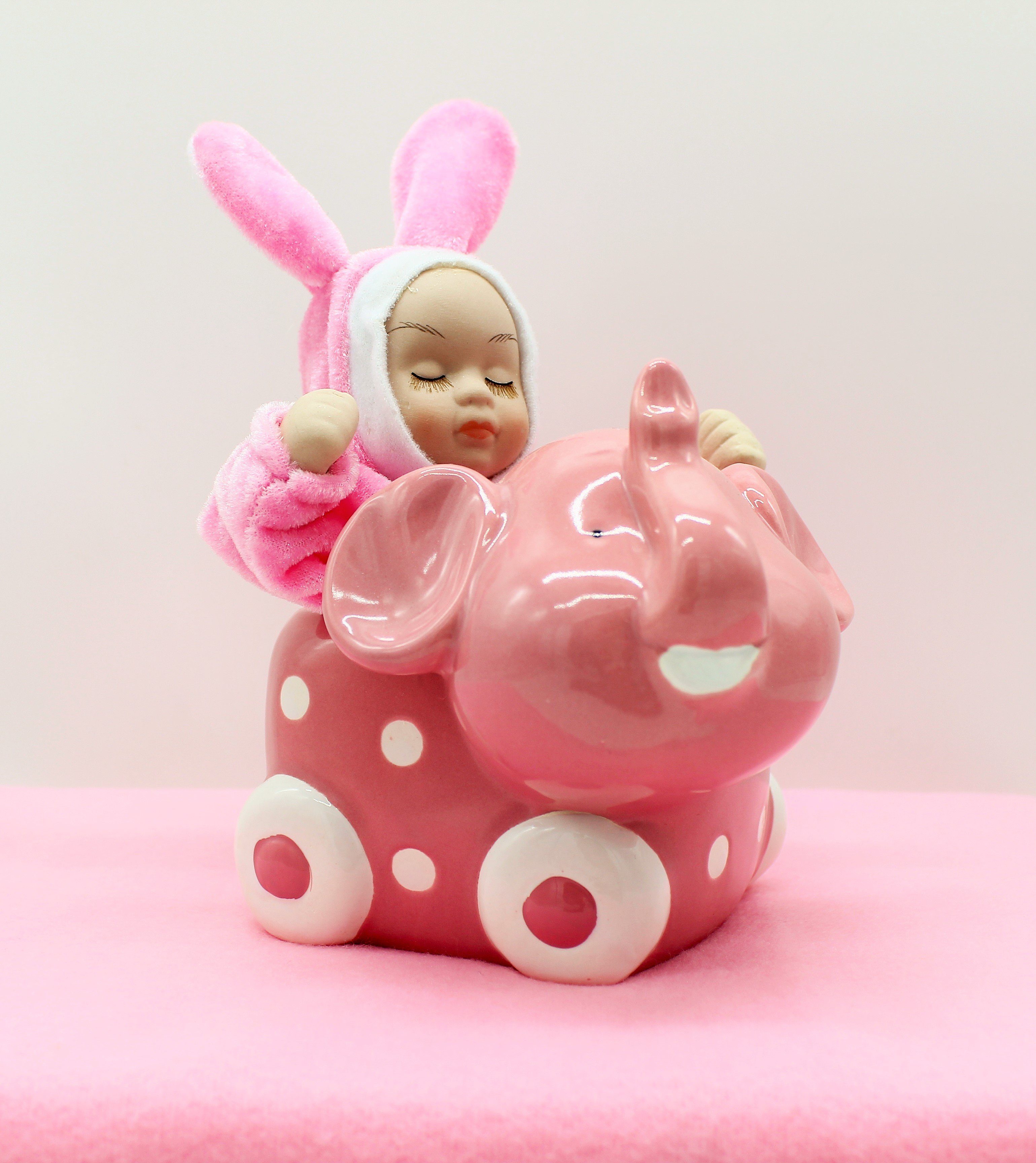JOKA international Spieluhr Spieluhr "Baby im Elefant", rosa