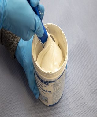 WEICON Keramikpaste Keramik W, Epoxidharz-System zur Verschleißschutzbeschichtung, 200 g