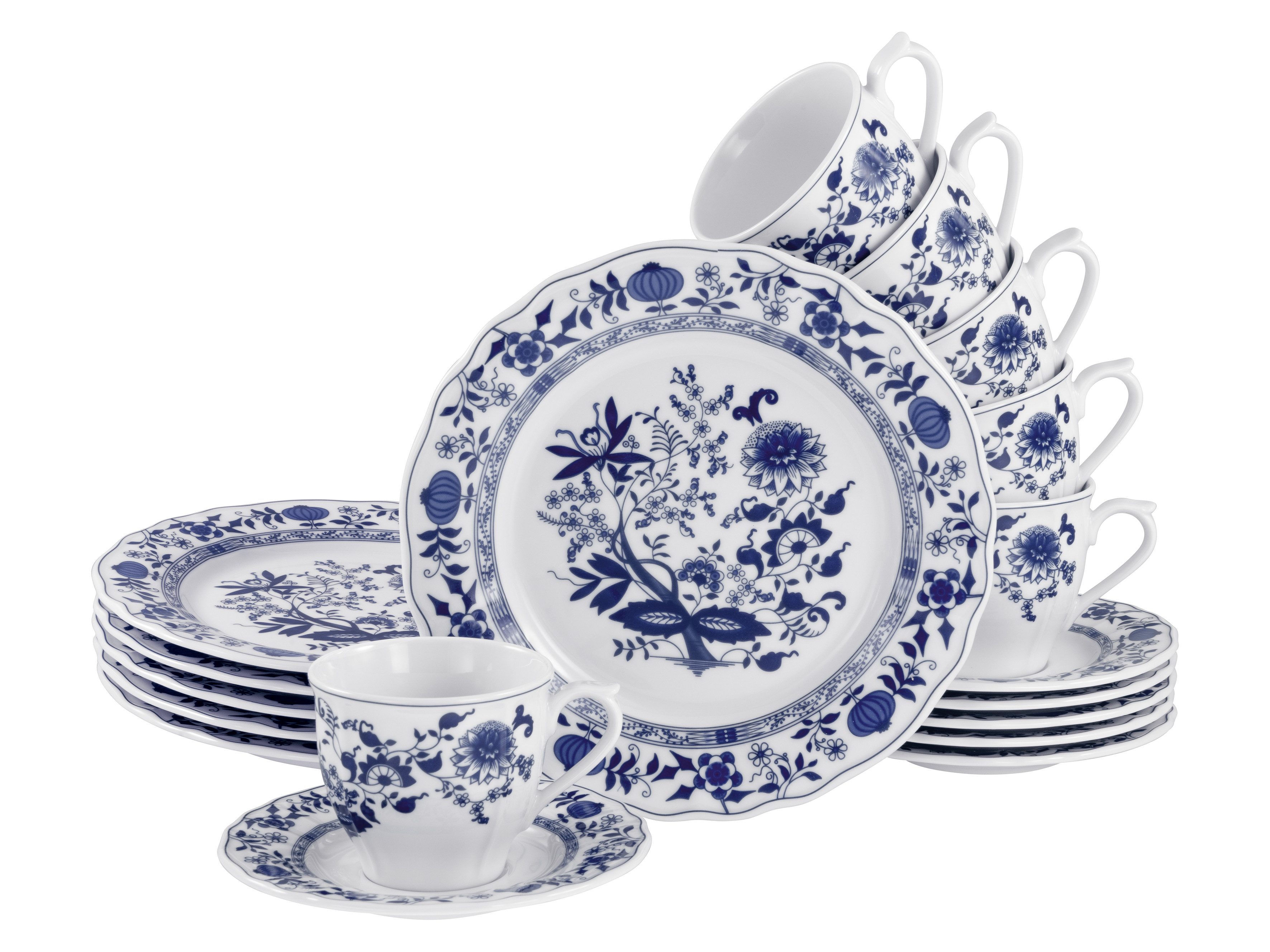 Kaffeeservice Flora Zwiebelmuster, Kaffee-Service 18 tlg