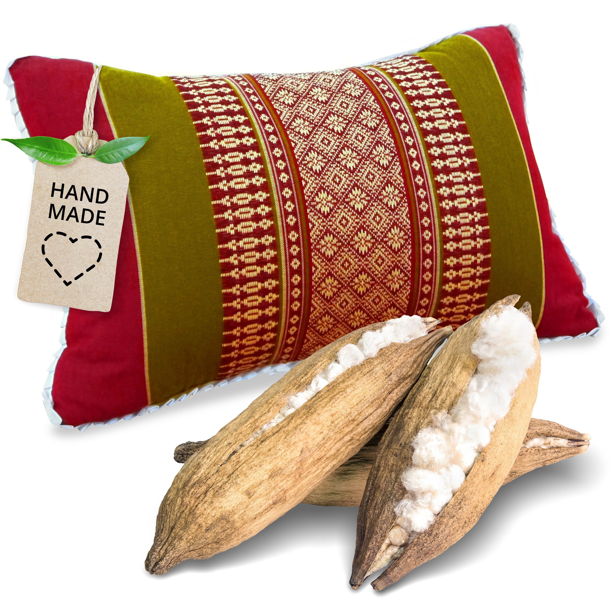 livasia Декоративні подушки Декоративні подушки, vegan und handgefertigt, 22x33x13cm, Kapok