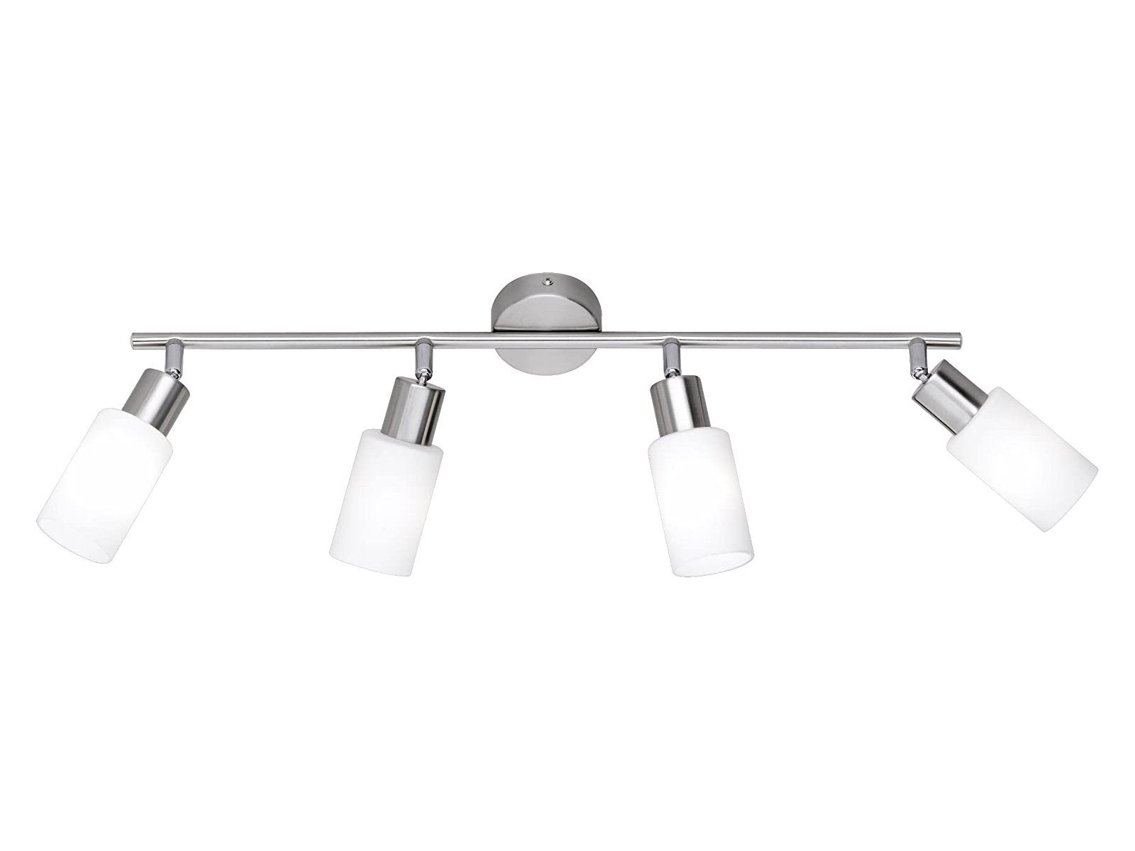 Reality Leuchten LED Deckenstrahler, Dimmfunktion, LED wechselbar, Warmweiß, innen Designklassiker Treppenhaus Лампыschirm-e Glas, Breite 60cm