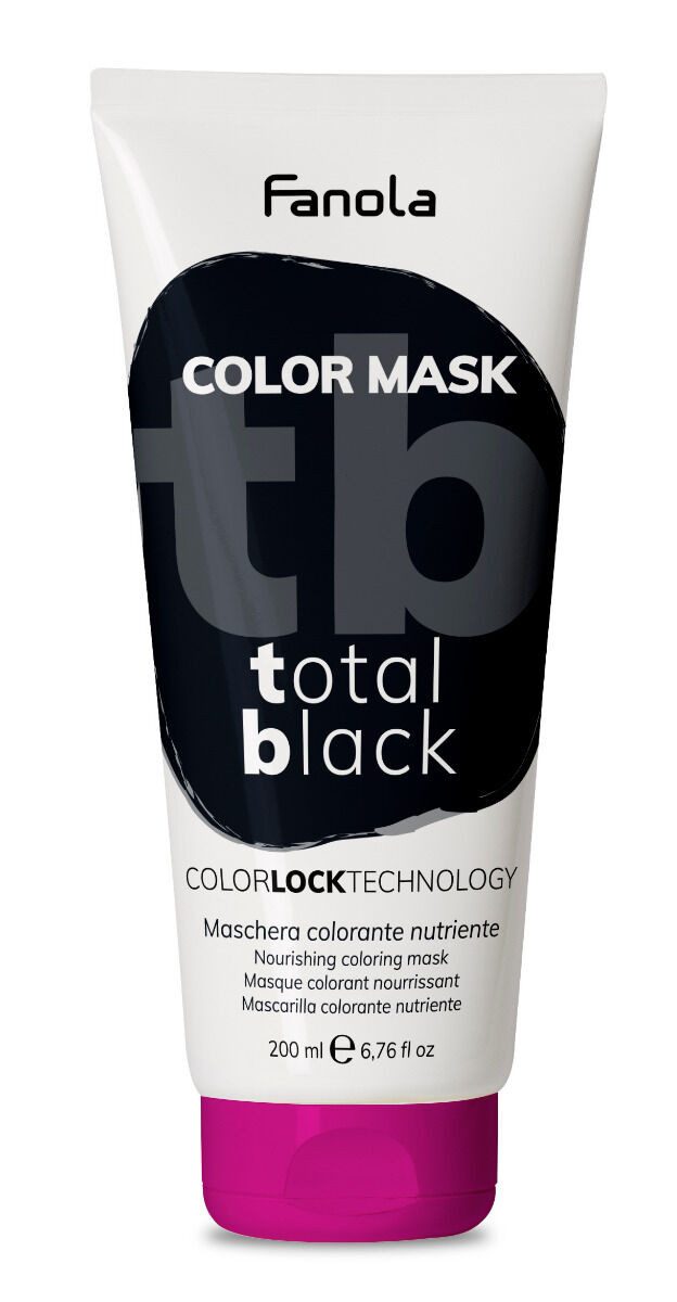 Fanola Haarfarbe Fanola Fanola Color Masker Total Black 200ml Total Black