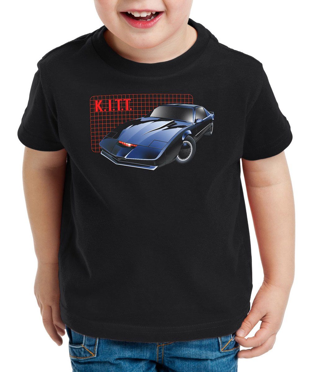 style3 Print-Shirt Kinder T-Shirt K.I.T.T. michael knight 2000 black rider
