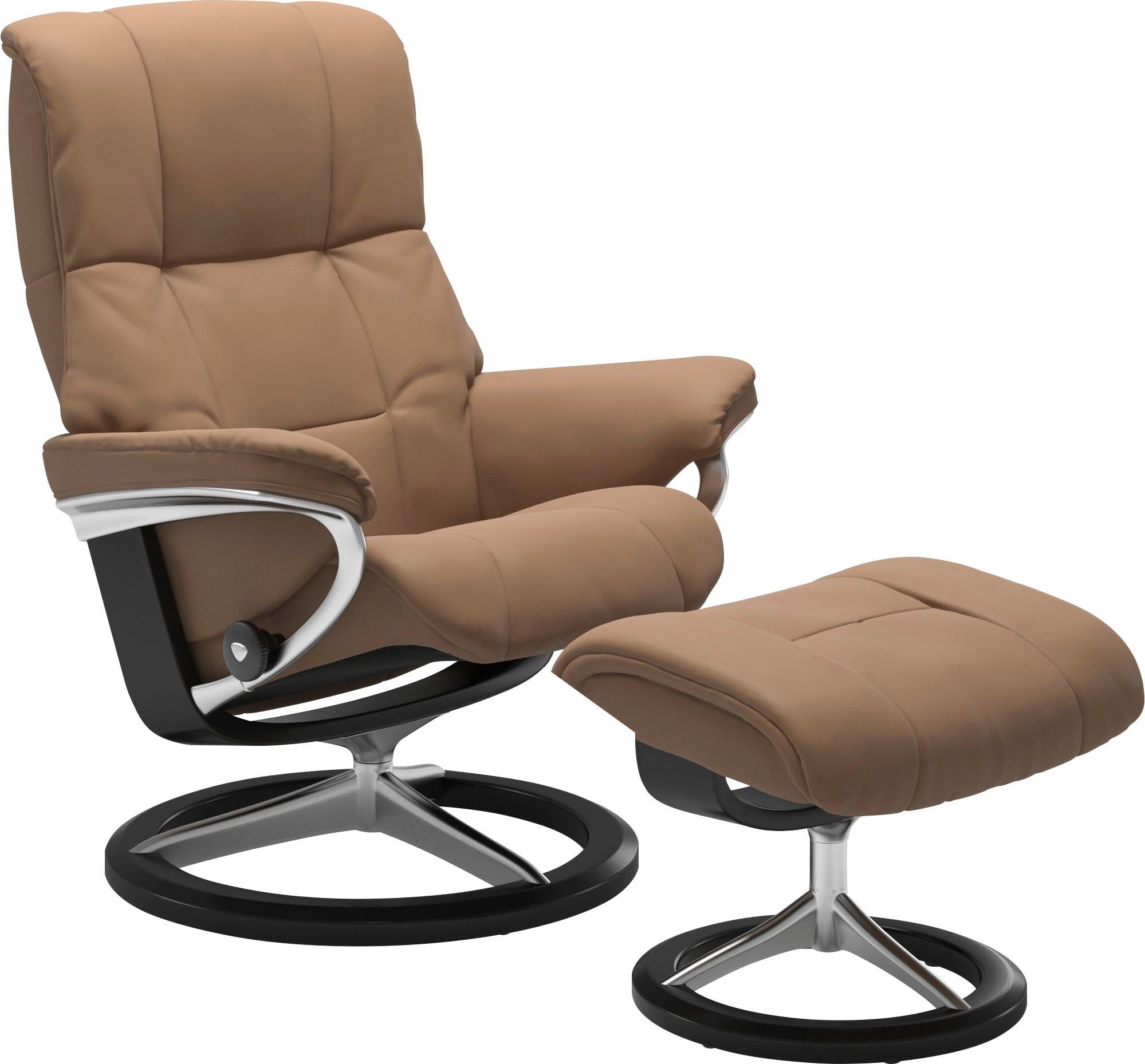 Stressless® Relaxsessel Mayfair (Set, Relaxsessel mit Hocker), mit Hocker, mit Signature Base, Größe S, M & L, Gestell Schwarz