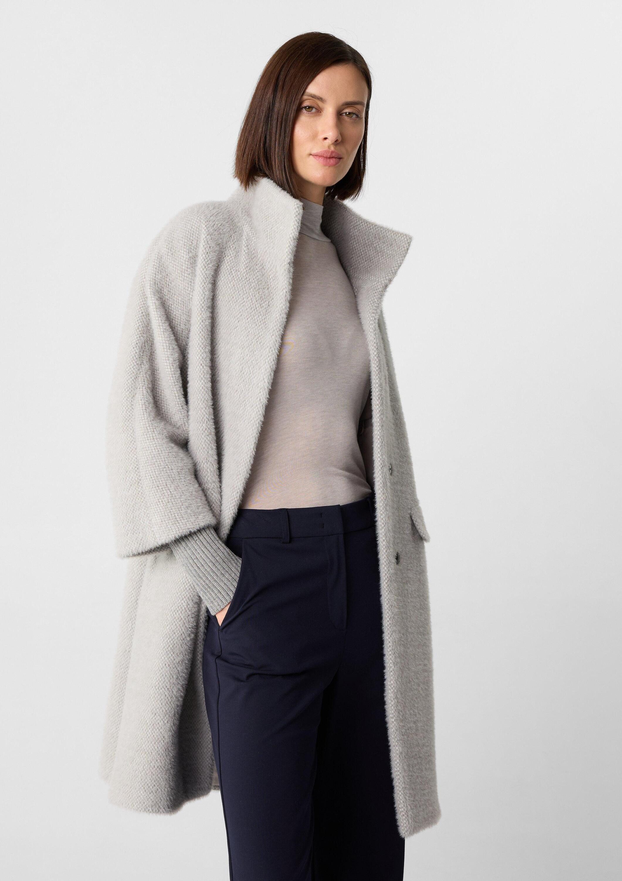 comma Funktionsmantel Outdoor-Mantel Langfloriger weicher Mantel im Cape-St günstig online kaufen