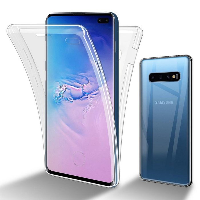 Cadorabo Handyhülle TPU 360 Grad Case Samsung Galaxy S10 PLUS Flexible Case Handy Schutzhülle - Hülle - Back Cover 360° Grad