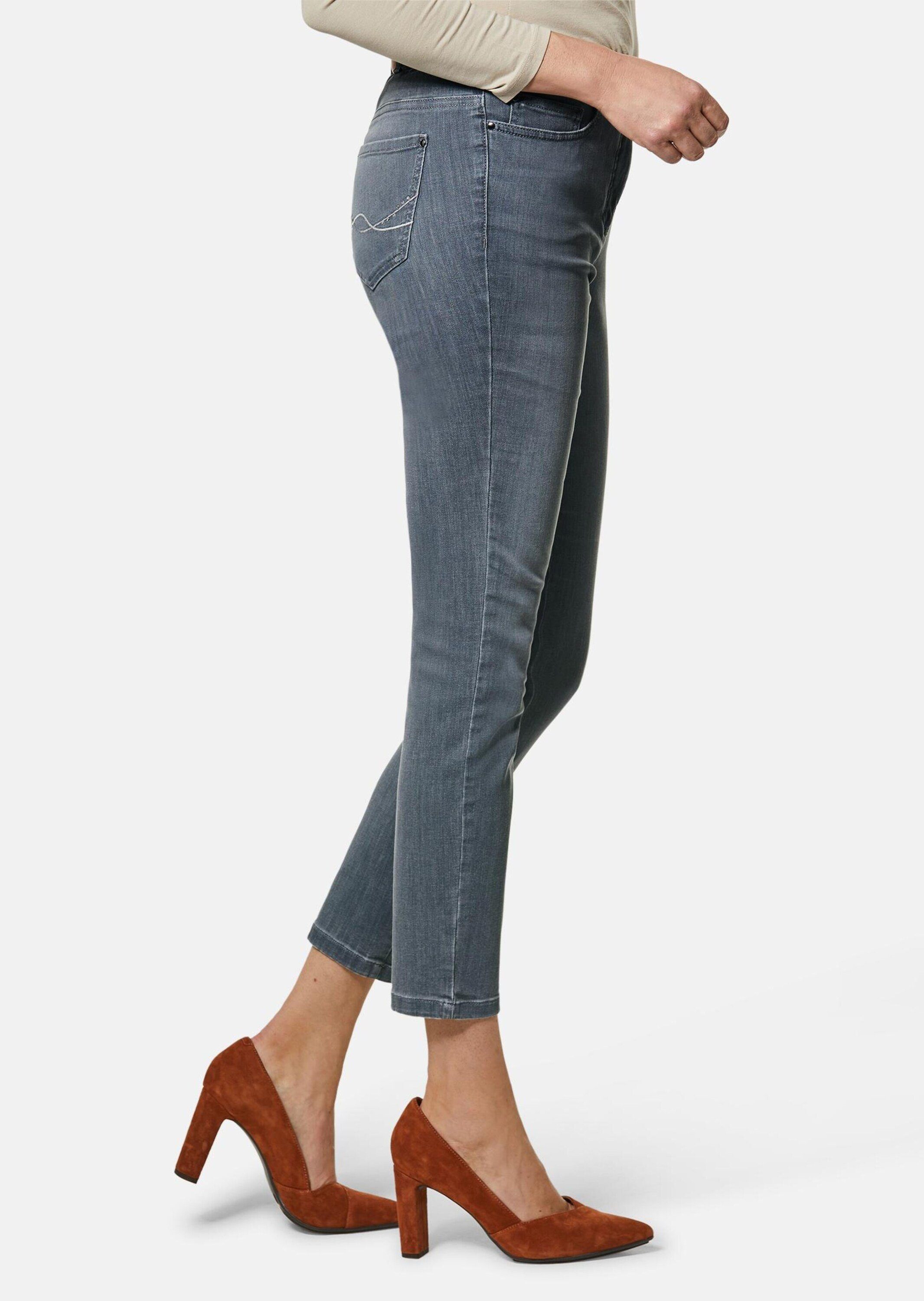 GOLDNER 7/8-Caprijeans Verkürzte Jeanshose ANNA