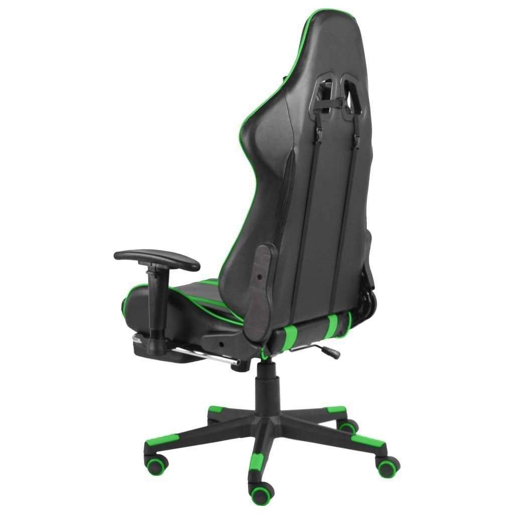 vidaXL Fußstütze Bürostuhl mit Grün Drehbar Gaming-Stuhl PVC