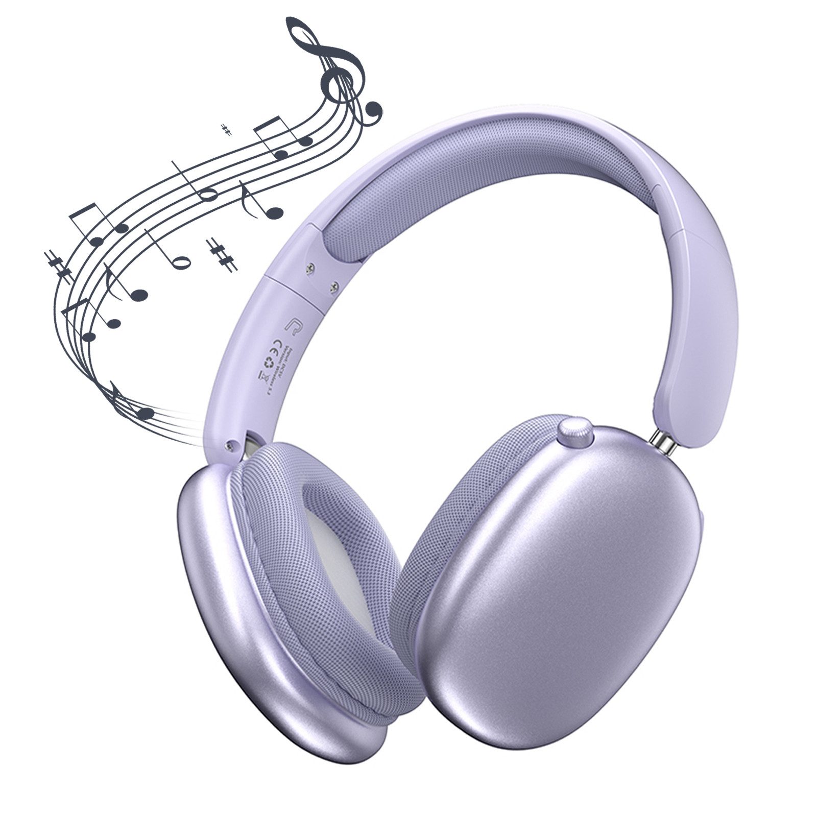 MOPUEA Bluetooth Over-Ear-Kopfhörer kabello Faltbare HiFi Stereo ENC Mikrofon Over-Ear-Kopfhörer (Spatial Audio ENC Mikrofon TF Karte faltbar leicht 170g)