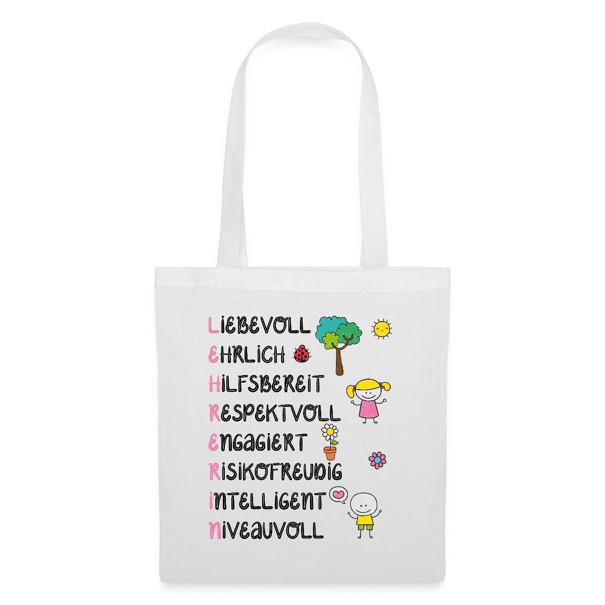 Spreadshirt Henkeltasche Lehrerin Geschenk zum Abschluss Geschenkidee Stoffbeutel (1-tlg)