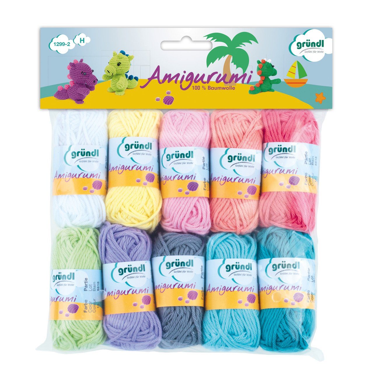 Gründl Gründl Baumwollgarn Amigurumi Candy Pastellfarben Häkelwolle