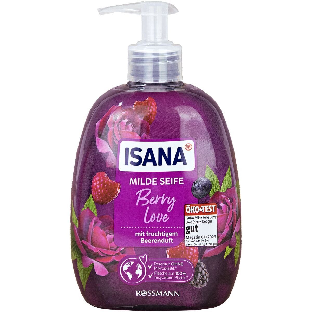 ISANA Flüssigseife Berry Love, mit Softpflege-Komplex und Pflegelipid, 500 ml