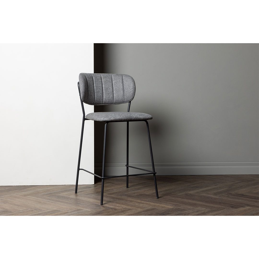 ebuy24 Barhocker 2er Set Bell Barhocker grau.