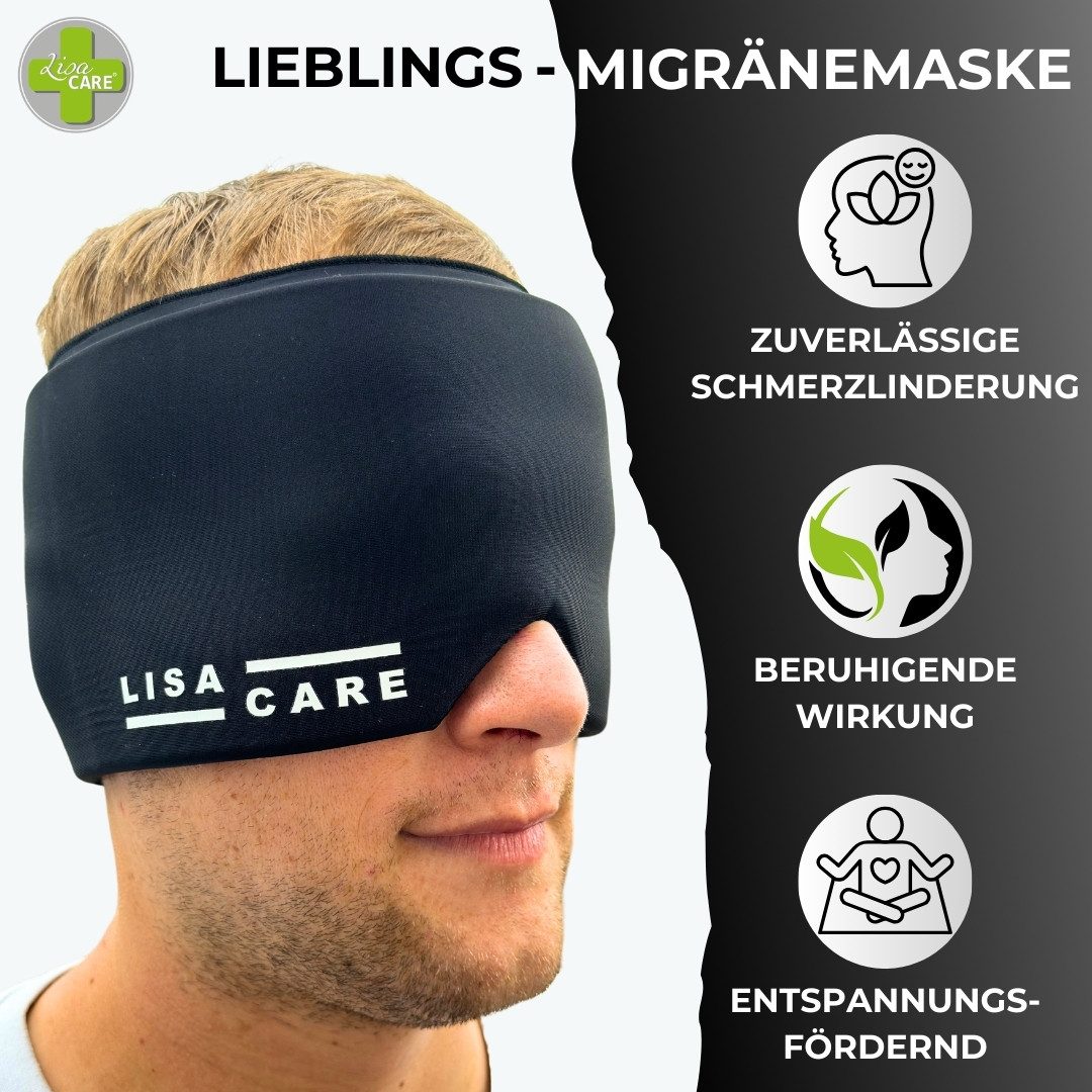 LisaCare Gesichtsmaske Migräne Maske - Kühlmaske - Kopfschmerzen Maske, Sanft & Geruchslos!