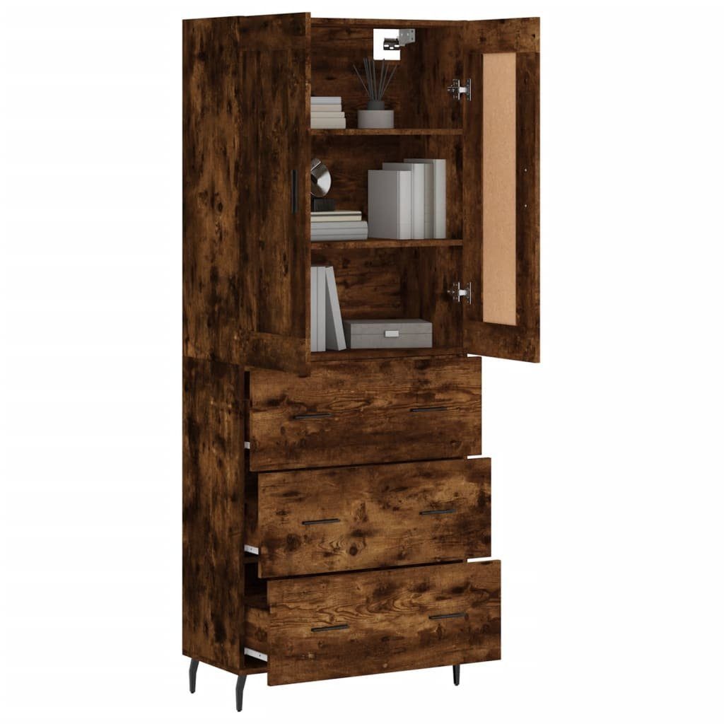 vidaXL Highboard Highboard Räuchereiche 69,5x34x180 cm günstig online kaufen