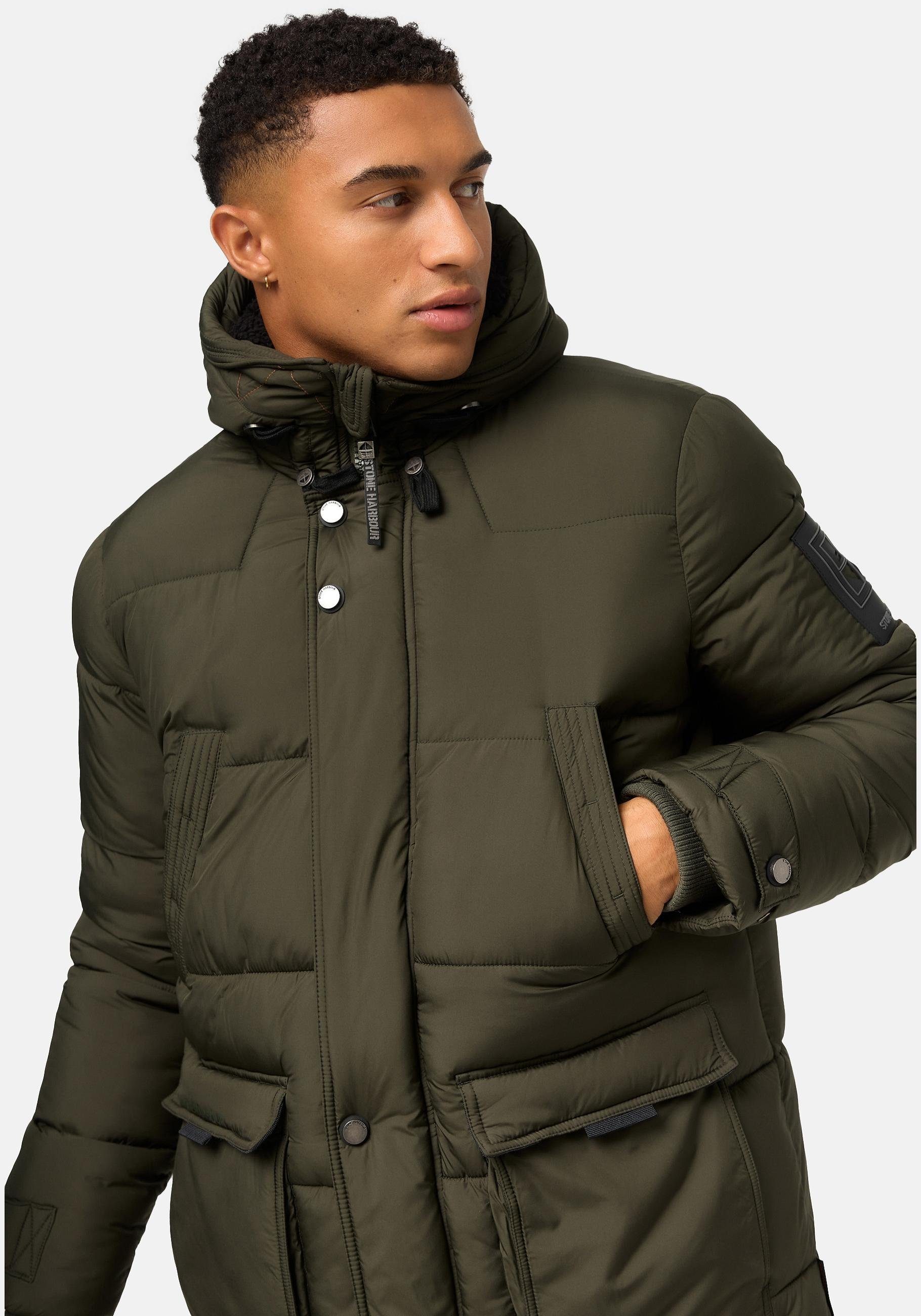 Stone Harbour Wintermantel Beviis Warmer Winter Steppmantel mit coolen Details