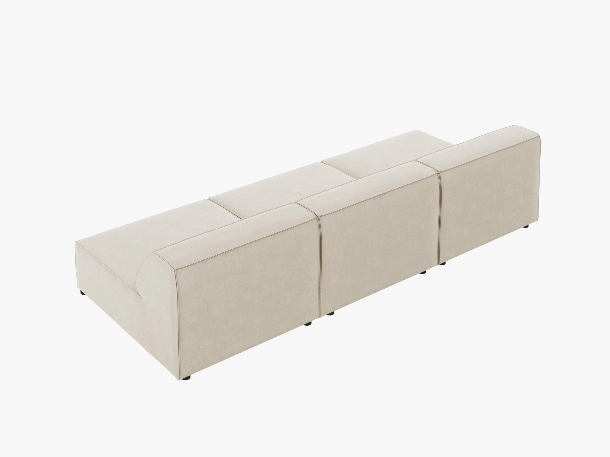 Micadoni Sofa Jodie, 3-Sitzer beide Seiten offen