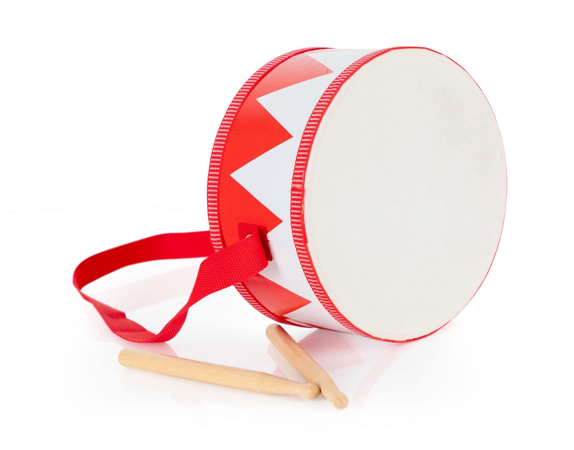 Classic Cantabile Trommel Kindertrommel aus Holz,Inkl. Drumsticks & Umhängegurt, 3-St., Trommel für Kinder – Bild 4 von 5