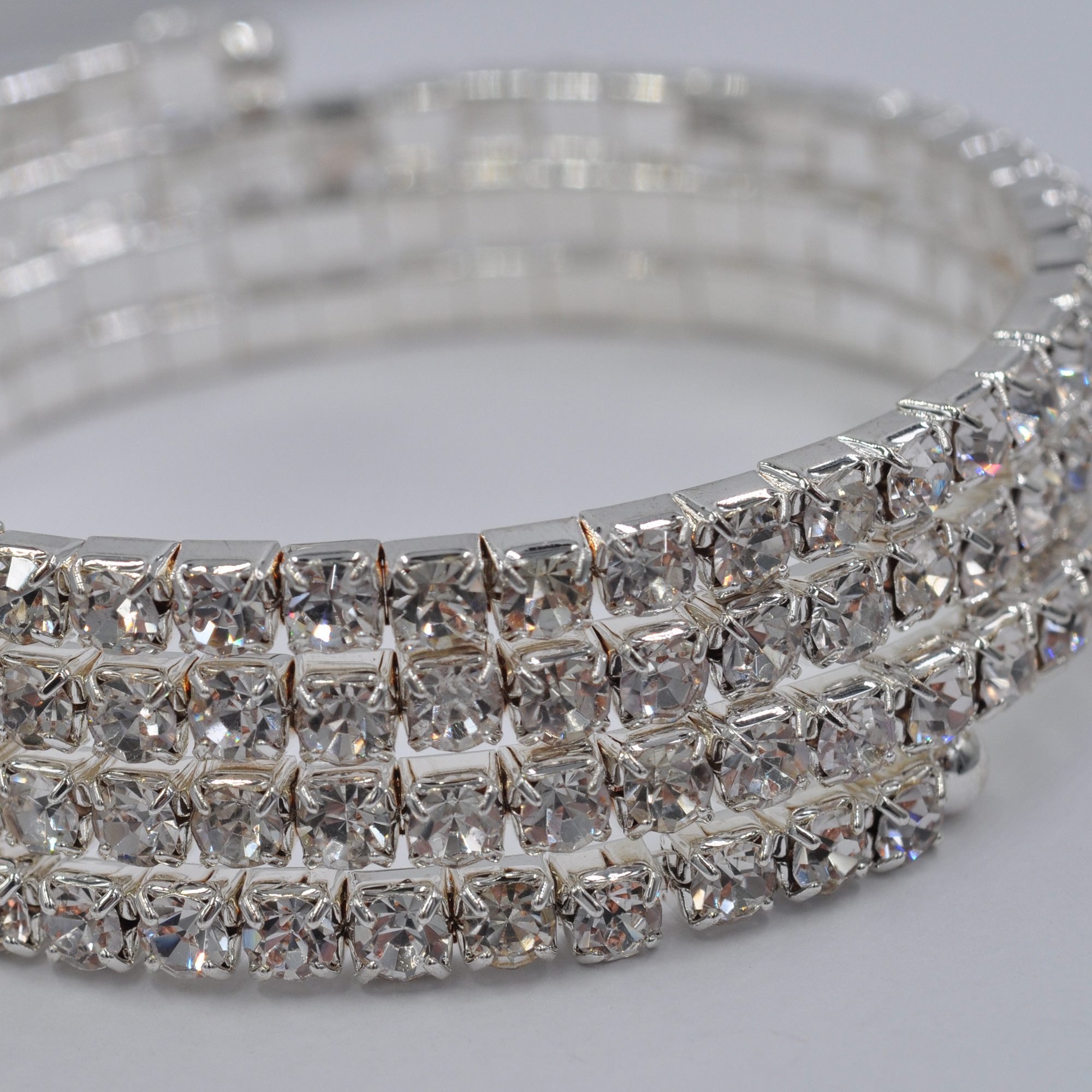 Steuer Armband Gedrehter Strassarmreif silberfarben günstig online kaufen