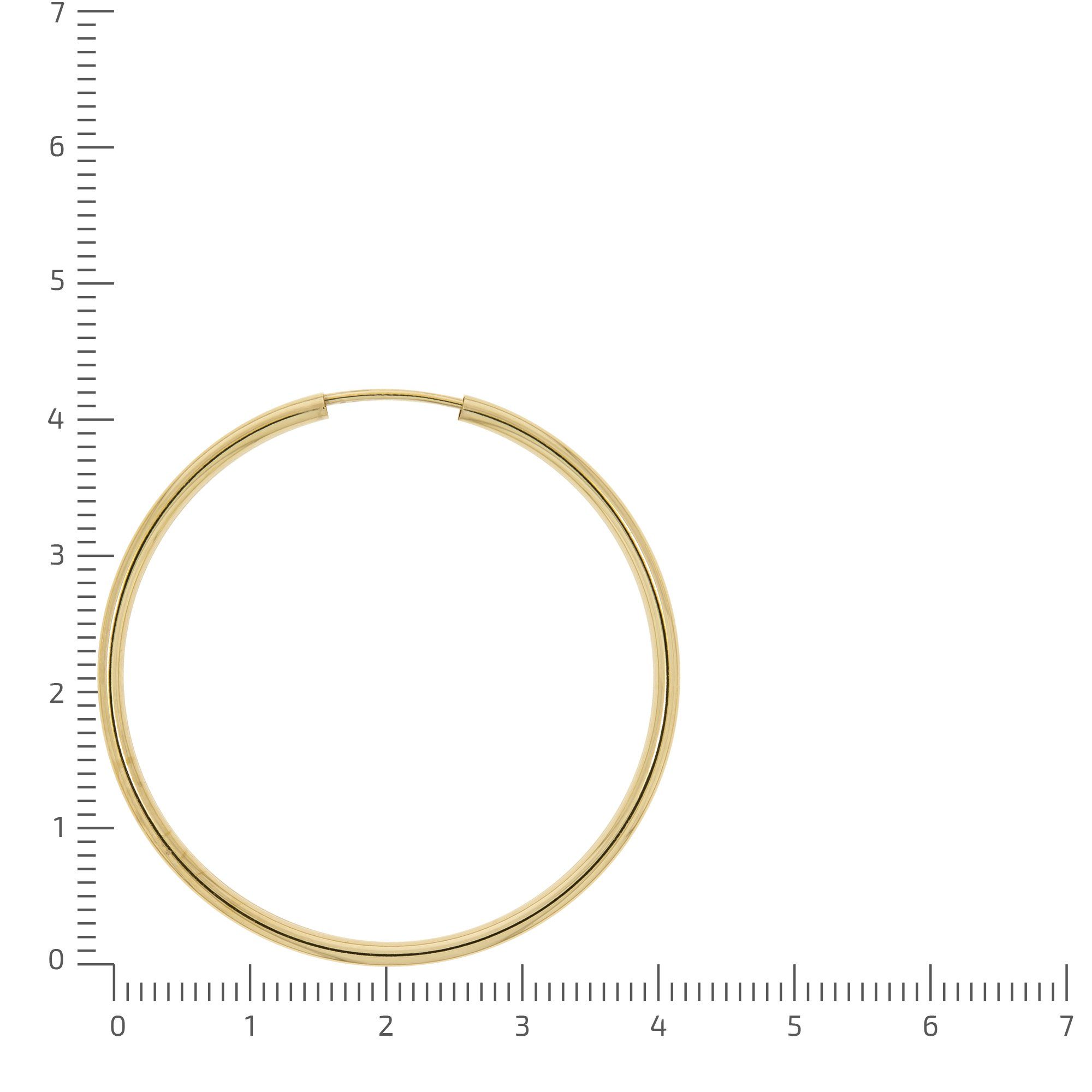 Vivance Paar Creolen 585/- Gelbgold glanz 40 mm günstig online kaufen