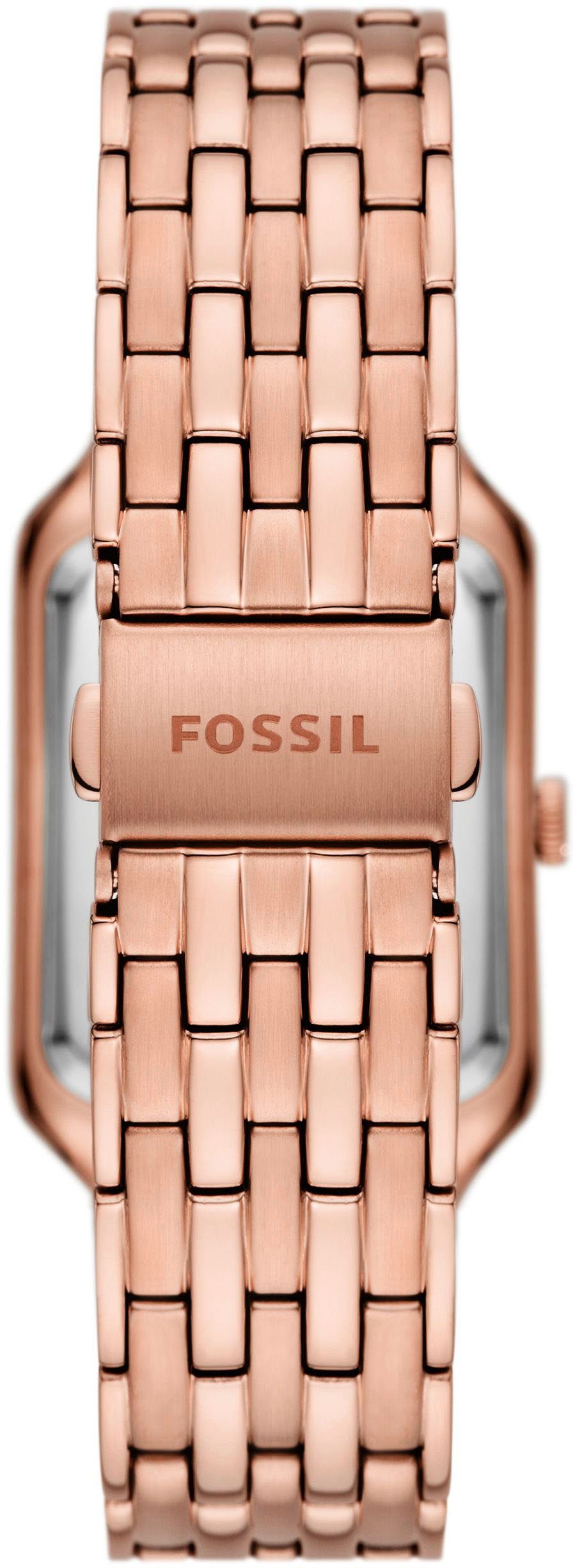 Fossil Quarzuhr RAQUEL ES5323, Armbanduhr, Damenuhr, Datum, analog, Edelstahlarmband