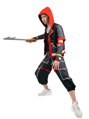 GalaxyCat Kostüm Cosplay Kostüm von Sora für Kingdom Hearts Fans, Cosplay Kostüm von Sora