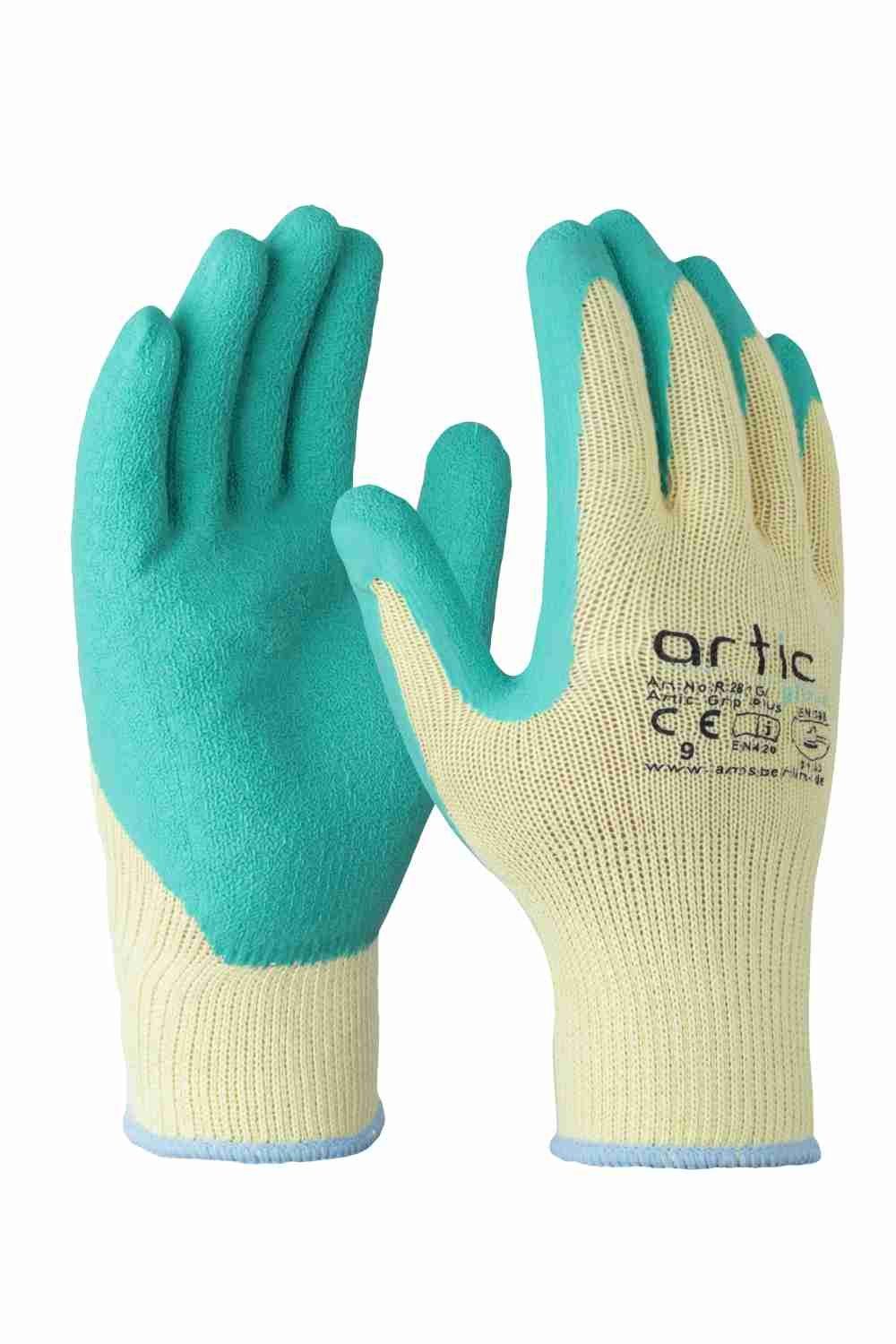 Handschuhe Artic Arbeitshandschuh-Set Plus 10 Größe Glove Grip ALLEGRA