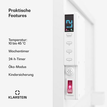 Klarstein Heizkörper Wonderwall Air Smart, elektrischer Infrarot Heizung mit Thermostat Wärmestrahlung