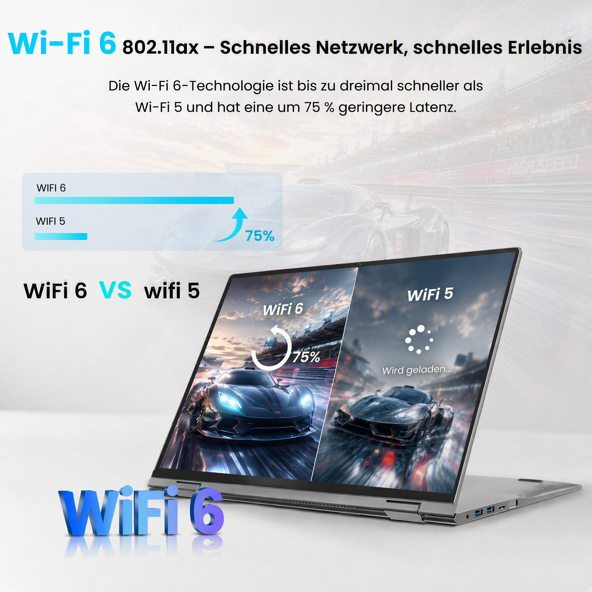 MENGHU Convertible Laptop 16 Zoll 16GB LPDDR5 640GB SSD Fingerabdrucksensor Notebook (Intel N95, Intel UHD Graphics, 16 GB, 640 GB SSD, 4-core CPU) grau