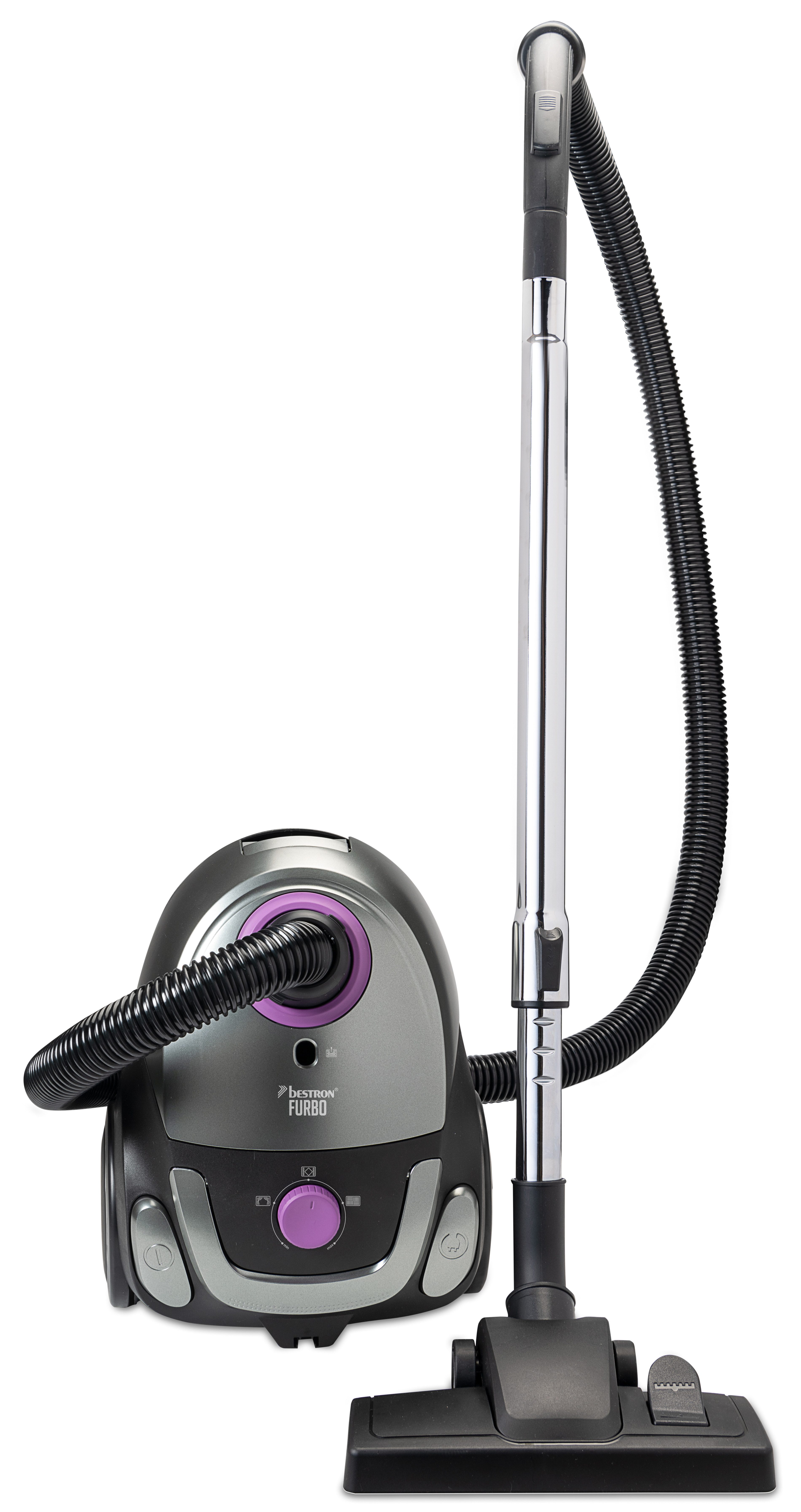 bestron Bodenstaubsauger ABG450, 750 W, mit Beutel, mit elektronischer Saugkraftregulierung & Teleskoprohr