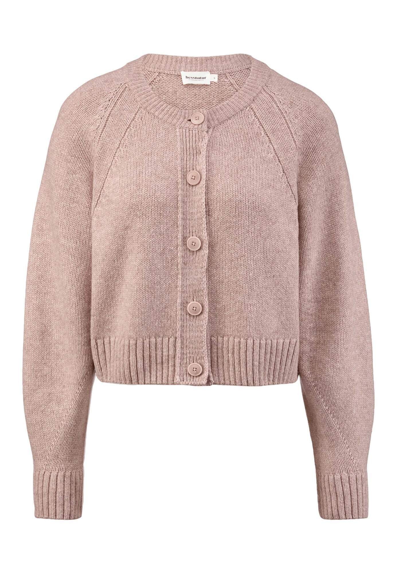 Hessnatur Strickjacke aus Bio-Merinowolle mit Bio-Baumwolle (1-tlg) günstig online kaufen